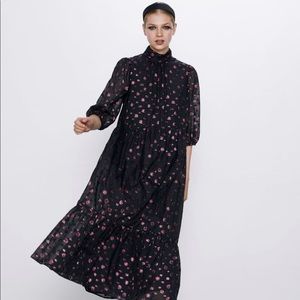 Zara voluminous midi dress